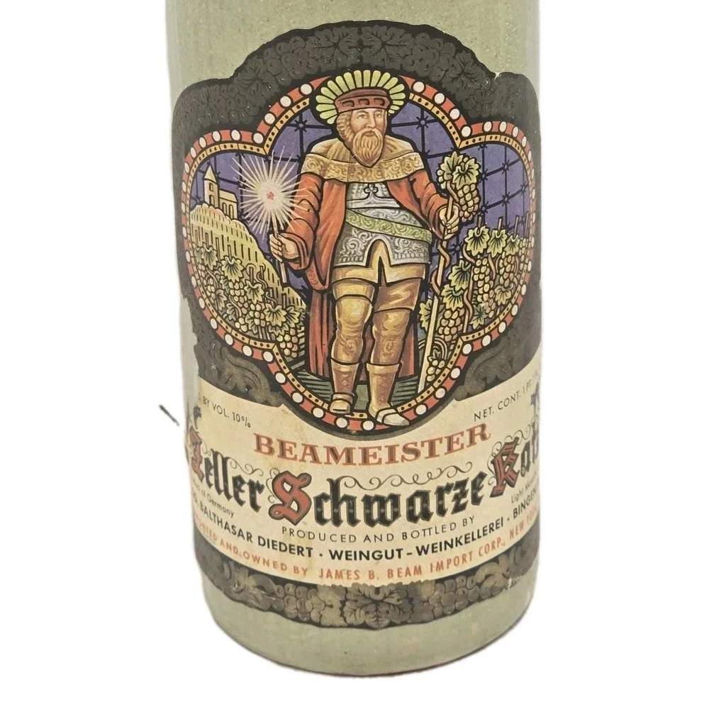 Beam‎ Meister Delft Schwarz Katz Stoneware Bottle 1960s 70s Vintage EUC 🍶